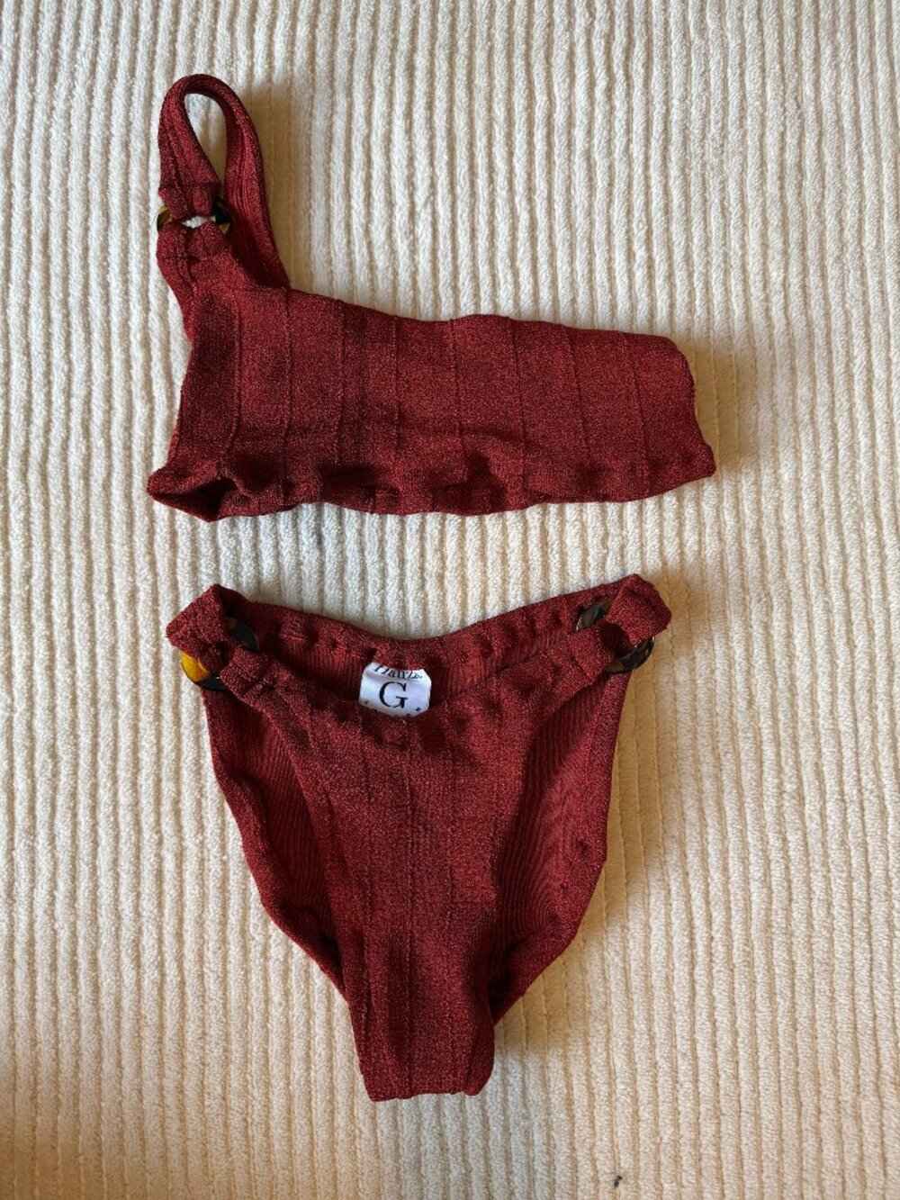 Hunza G Gloria Bikini Set in Burgundy